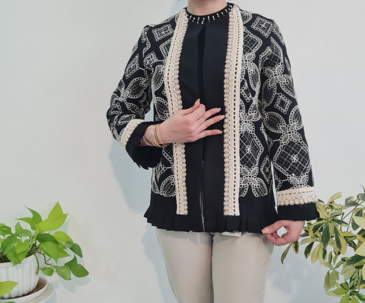 مانتو کارشده آینه کاری