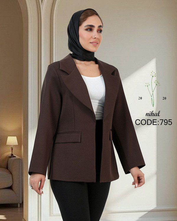 کت زنانه جنس مازرراتی قهوه ای