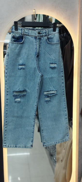 جین واید لگ زاپدار وارداتی - آبی (مطابق عکس) - ترب