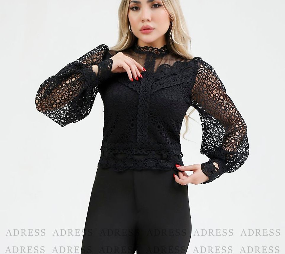 شومیز مجلسی زنانه گیپور مدل هلنا